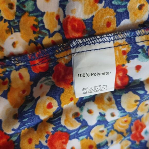 Bebreez Red and Yellow Floral Tiered Grecian Maxi Dress - Medium - Picture 7 of 9